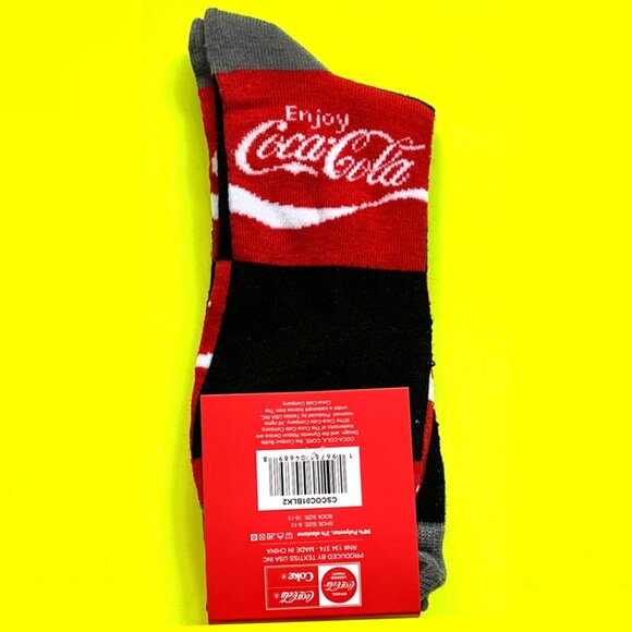 *3/$15* Mens Coca-Cola Socks - Picture 2 of 2